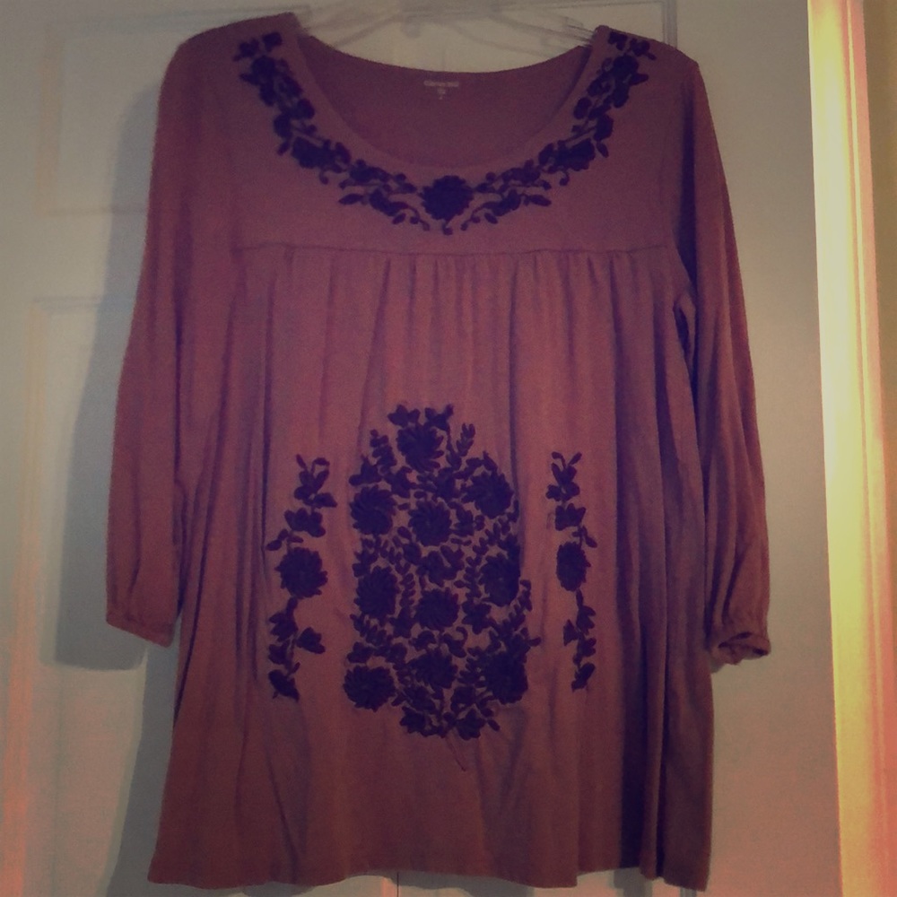 Garnet Hill Boho peasant blouse